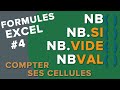 Excel  les fonctions nb nbsi nbval nbvide  compter un nombre de cellules en particulier