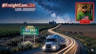 LIVE: 🇺🇸 Night Trucking POV 🌙 I-80 Drive Across America | Real Time IRL 🚛