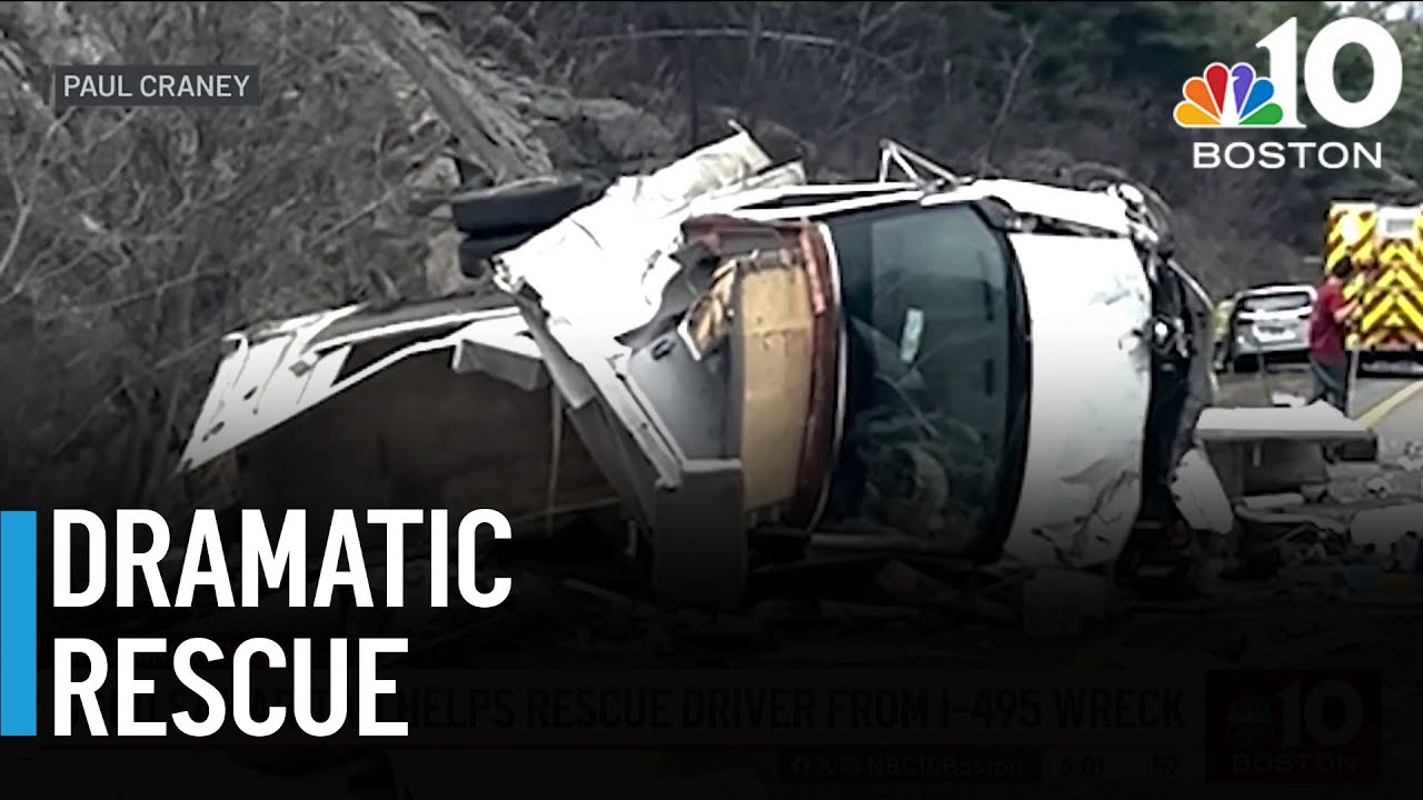 Good Samaritan helps rescue driver from wreck on I-495 - YouTube
