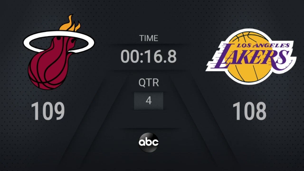 Heat Lakers Game 5 NBA on ABC Live Scoreboard #NBAFinals Presented by YouTube TV