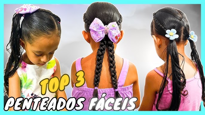 Penteado Infantil Fofo com Orelhinhas de Gatinho 😻, Braided Cat Ears