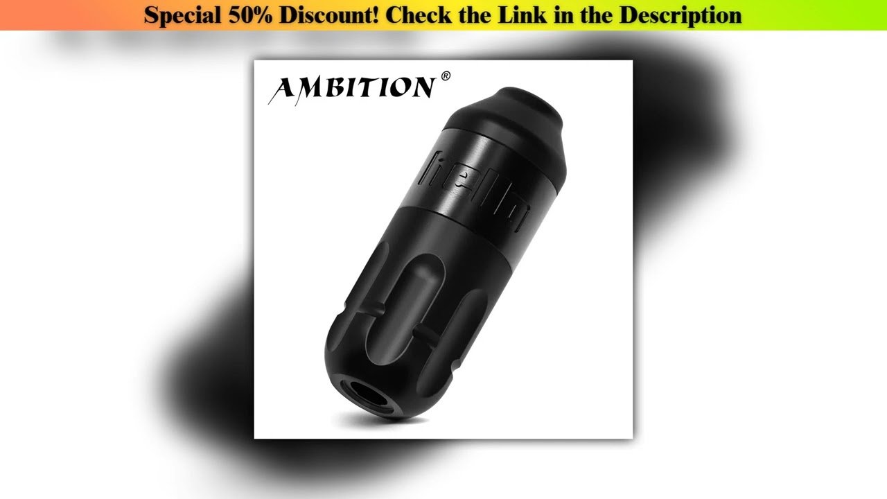 Unboxing Ambition Rotary Tattoo Machine Stroke 4.0mm Permanent Makeup Pen Coreless Motor Grip 33mm•