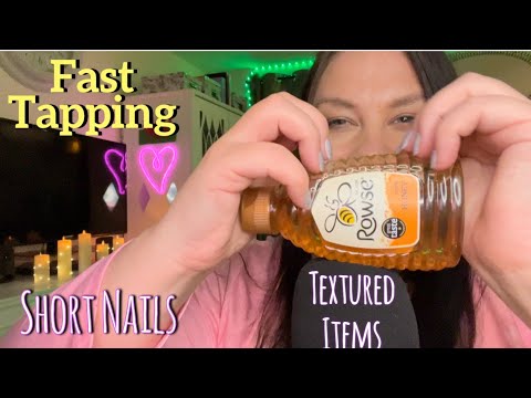 ASMR // Fast Tapping, Lots of Textured Items! Short Nails