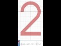 2だけを使って2のグラフを描いてみた Make "2" Graph with Only "2" in Desmos #Shorts