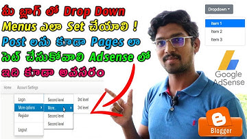 How To Create Drop Down Menus In Blog In Telugu And Get Adsense Approval Quickly | Prawin Tech