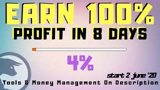 100% Profit in 8 Days | 4% Done | start 2 june '20 | binary.com, deriv.com, bot, trick