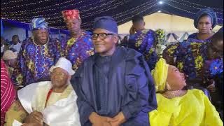 HOW WASIU AYINDE PRESENTED HIS WIFE TO DANGOTE AT OBA AWUJALE’S 90TH BIRTHDAY CELEBRATION