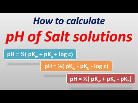 Videó: Hogyan kell kiszámítani a sóoldat pH-értékét?