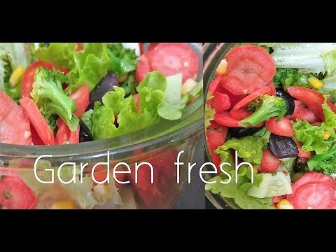 Garden fresh Salad | Quick n easy salad recipe | Crunchy, healthy salad by Solely Vegetarian