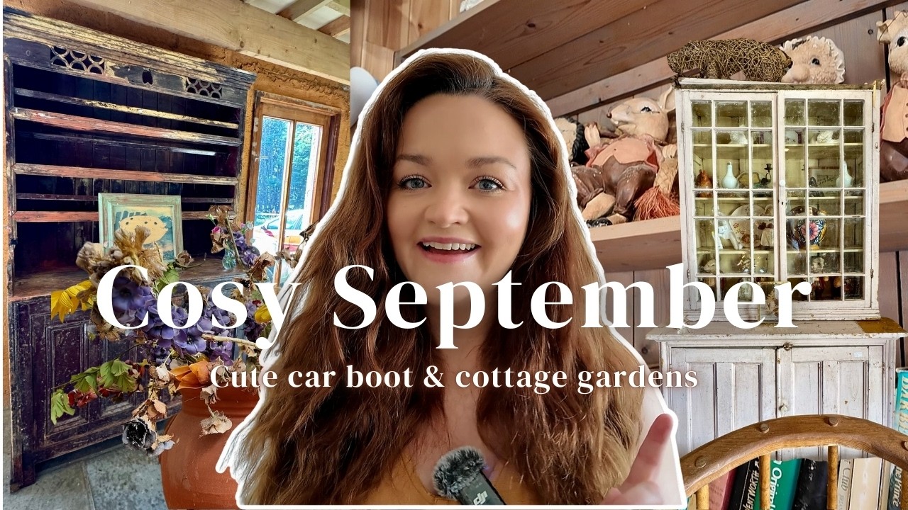 Finding Cottagecore Treasures At Larchill Car Boot Sale | Garden Tidy Up & Thrifting Antiques,