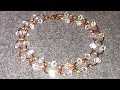 How to make simple wire bracelet with sparkling crystal beads 86