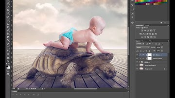 chid boy upon tortoise manipulation part 3-adobe tutorial creation