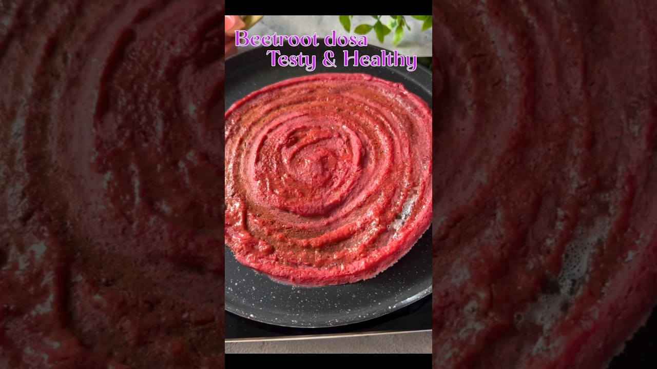 Instant oats beetroot dosa || short dosa recipe 