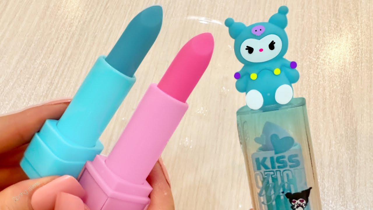 MAKEUP SLIME ASMR! Coloring Slime with Lipsticks! Satisfying Slime Videos 