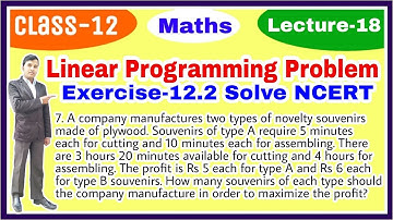 Linear Programming Problem | LPP Class 12 | Exercise 12.2 Solved NCERT