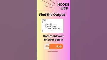 NCODE #38 | Find the output | Comment your Answer Below | #coding #ncodeseries #ncode #coding #code.