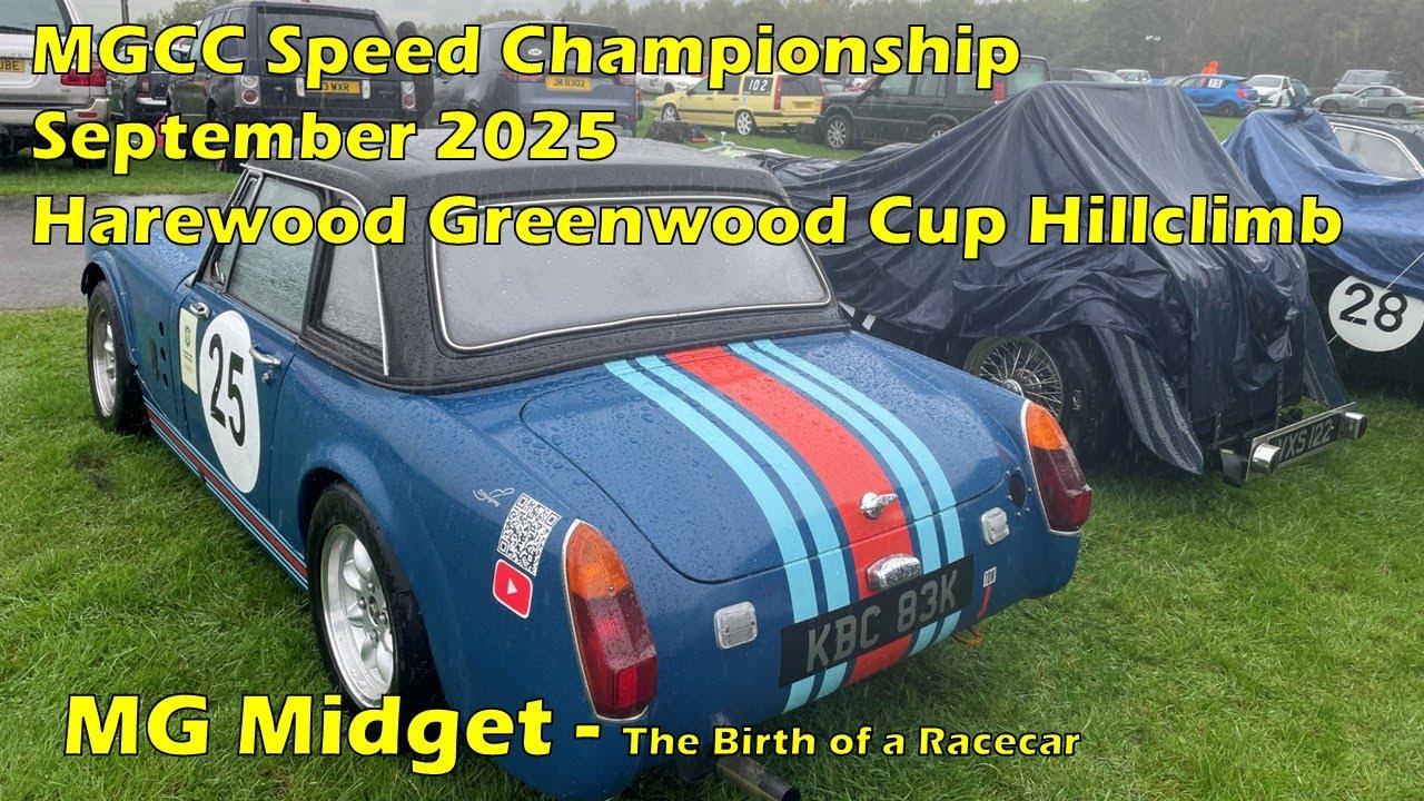 MG Midget Harewood Greenwood Hillclimb 2025 — Чемпионат MGCC Speed ​​— Рождение гоночного автомобиля