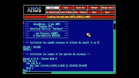 Amiga Dream AMOS scrolling demos