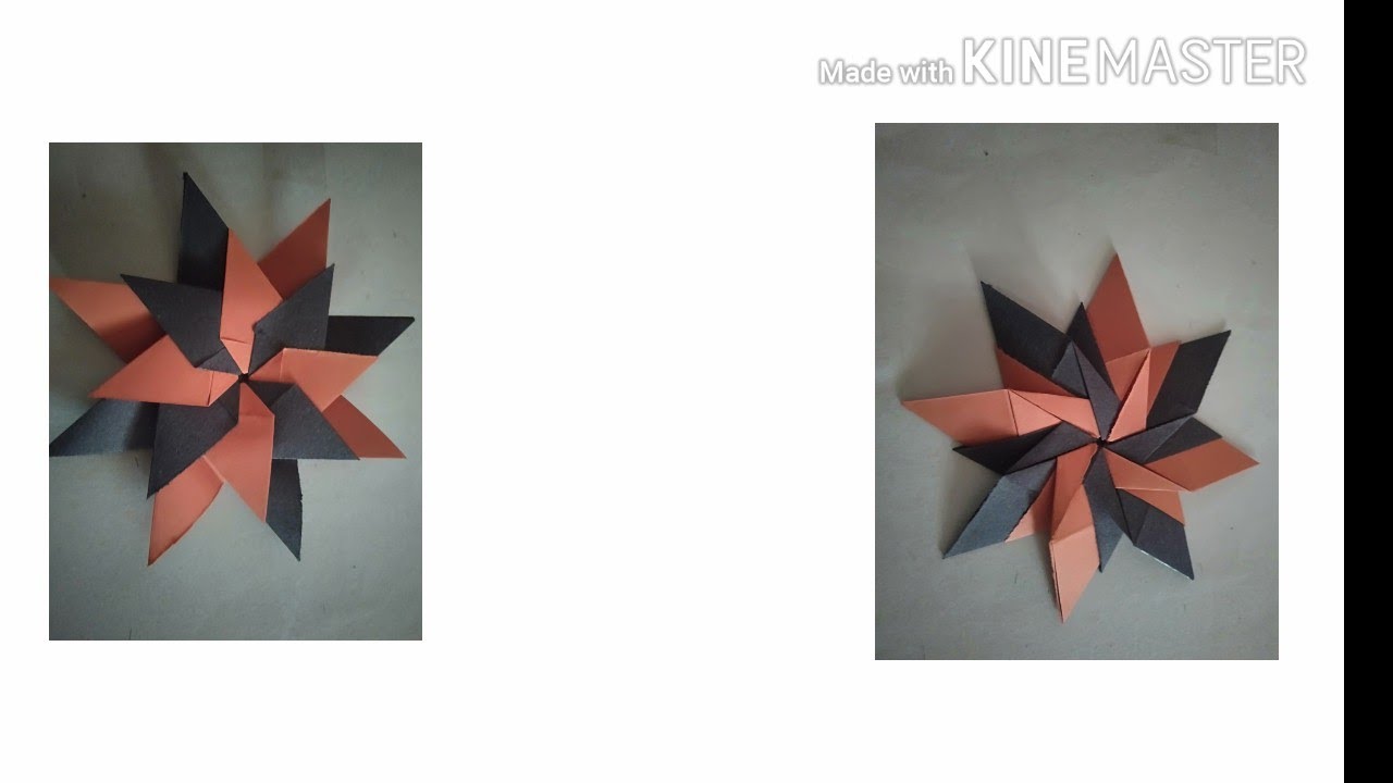 How to make origami 8 pointed ninja star. - YouTube