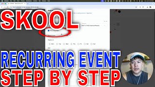 ✅  How To Add Recurring Event To Skool Calendar🔴