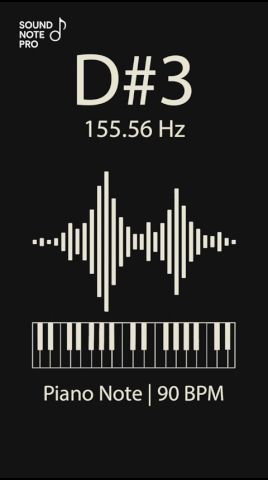 Piano Note D#3 – 155.56 Hz | Tuning Tone & Pitch Training – Sound
