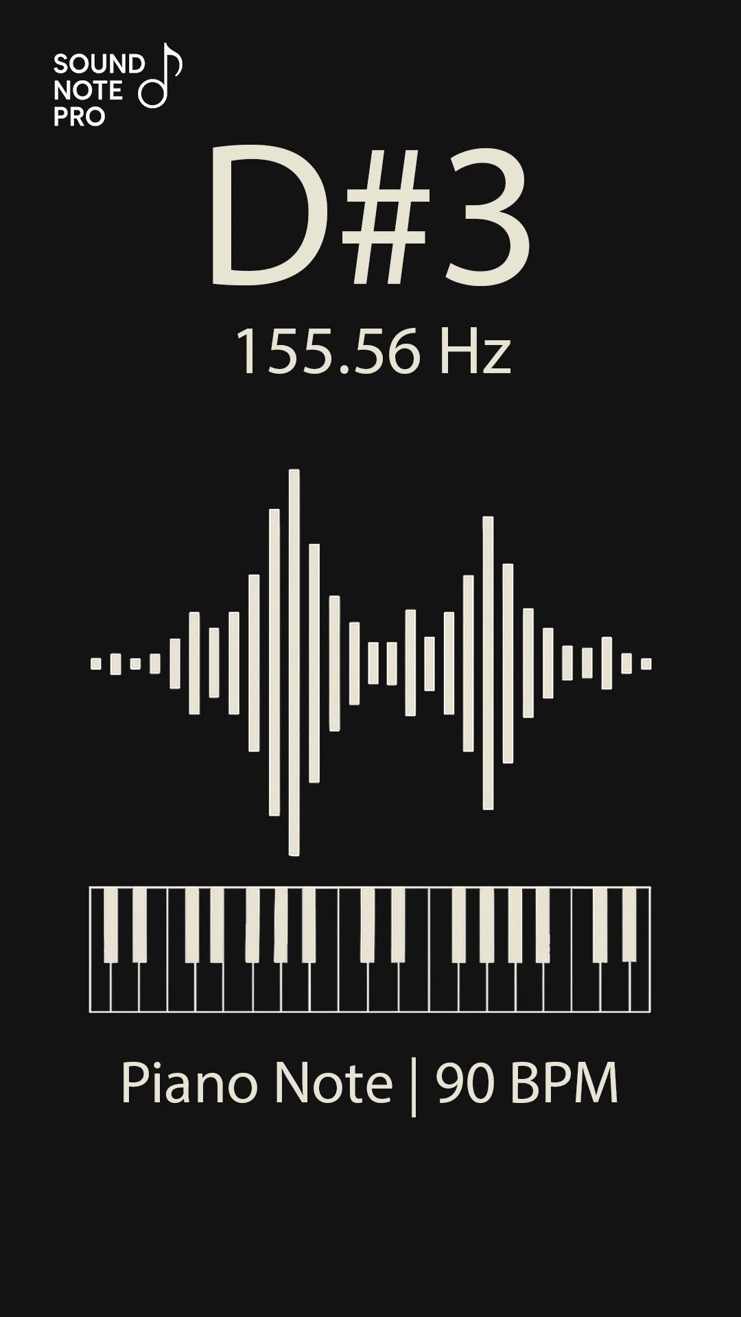 Piano Note D#3 – 155.56 Hz | Tuning Tone & Pitch Training – Sound