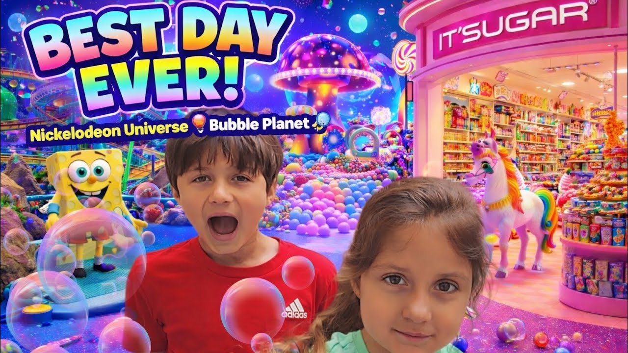 Danny and Amber Have Fun at Nickelodeon Universe, It’Sugar & Bubble Planet!