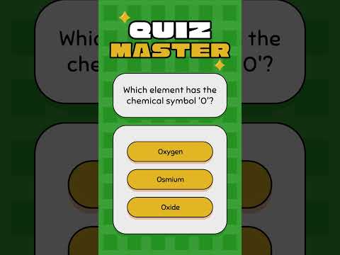Quiz Master | Science | Chemistry | Beginner’s Luck