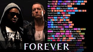 Lil Wayne & Eminem on Forever | Rhymes Highlighted