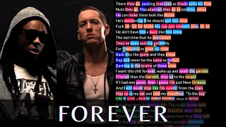 Lil Wayne \& Eminem on Forever | Rhymes Highlighted