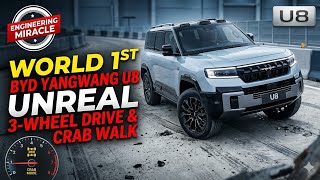 This SUV Can Literally Drive On 3 Wheels! 🤯Yangwang U8 (BYD Mind-Blowing Tech) #byd #techcars 