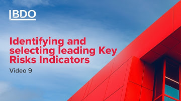 Identifying and selecting Key Risk Indicators