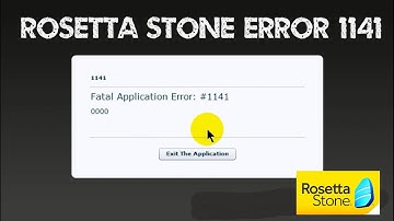 Memperbaiki Rosetta Stone Error 1141
