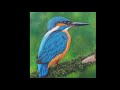 Kingfisher || Colourful Bird || Fabric Acrylic Painting 🎨 🖌 [PAINTING ON PLYWOOD]