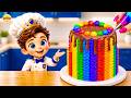 Mini Rainbow M&M Chocolate Cake 🌈🍫 How To Make Miniature Candy Cake | Mini Cakes