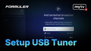 MYTVOnline 3 : USB Tuner Setup
