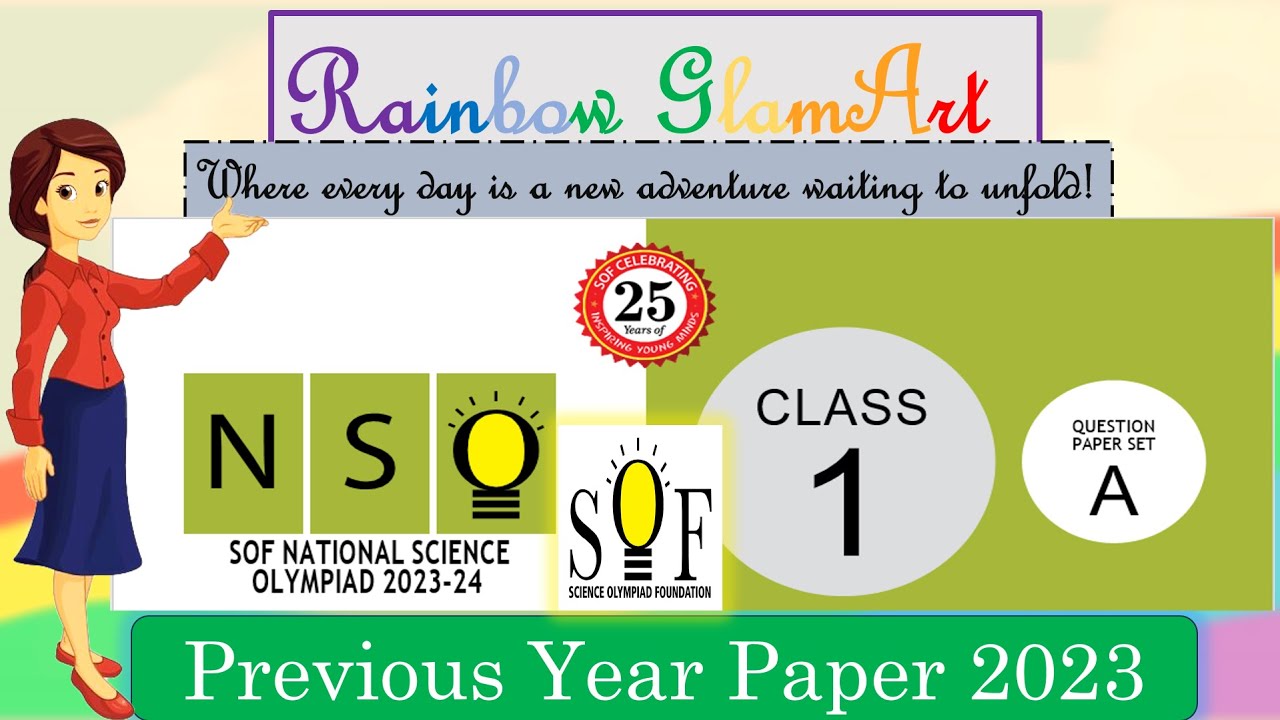 NSO 2023 | Class 1 | SOF Science Olympiad| Previous Year| Solved #nso # ...