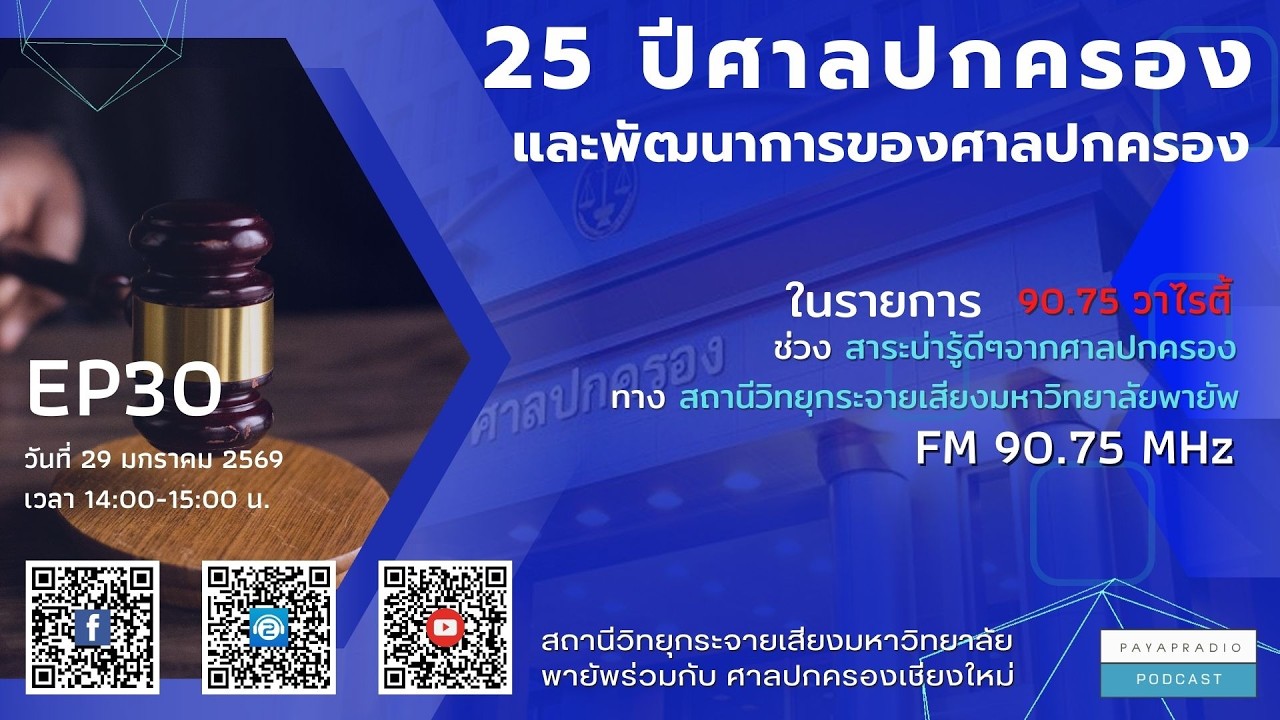 สาระน่ารู้ดีๆจากศาลปกครอง EP30 25 ปีศาลปกครองและพัฒนาการของศาลปกครอง