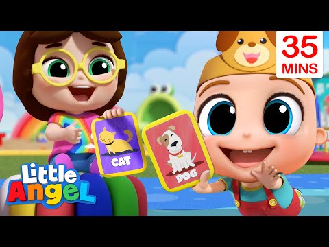 Animal Sounds Game + More Little Angel Kids Songs & Nursery Rhymes