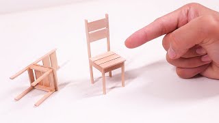 Making a Miniature wooden chair out of popsicle sticks