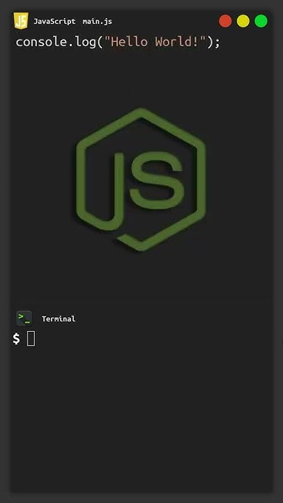 Hello World - JavaScript ( Running from terminal) #asmr #Shorts - YouTube