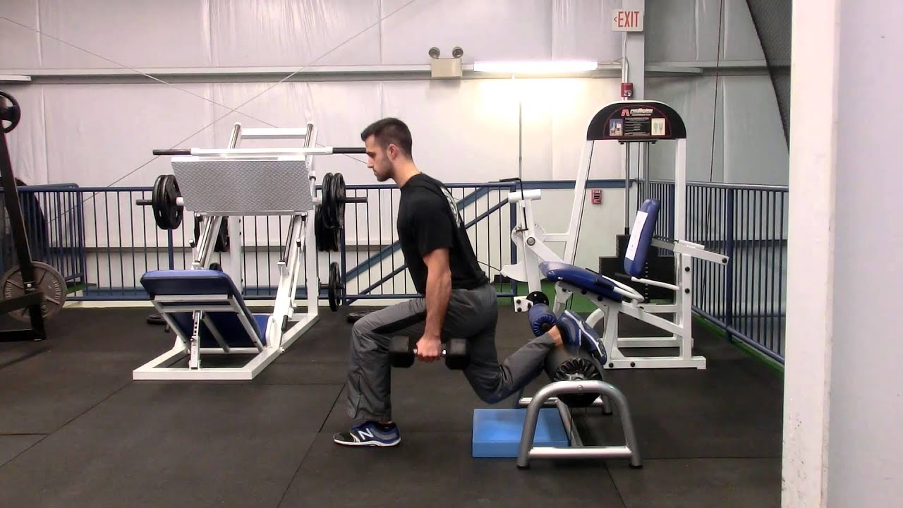DB Rear Foot Elevated Split Squat - YouTube