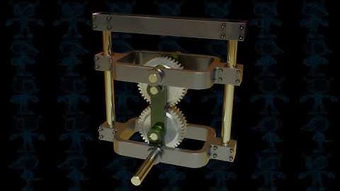Reciprocating Gears Mechanism 3D Model