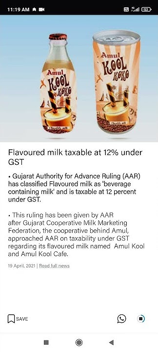 flavoured-milk-taxable-at-12-under-gst-aar-rules-in-amul-dairy-case