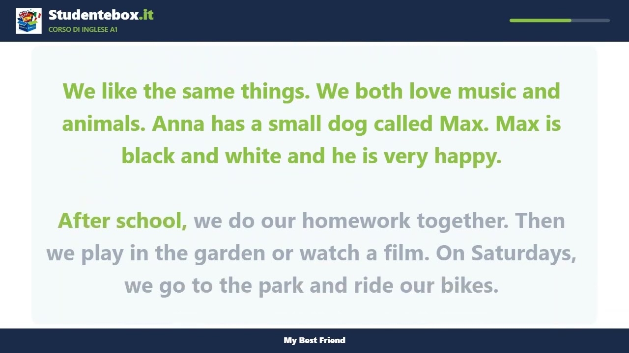 Video thumbnail: My Best Friend — English A1