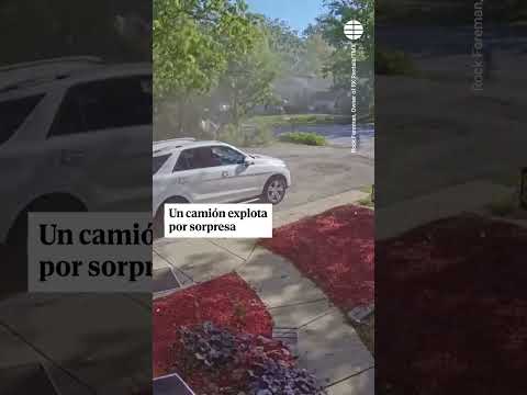 Explota un camión justo al pasar por delante de una casa #Explosión #Camión #EEUU