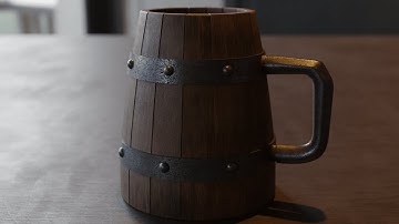 Wooden Mug in Blender 2.81 | Time-Lapse