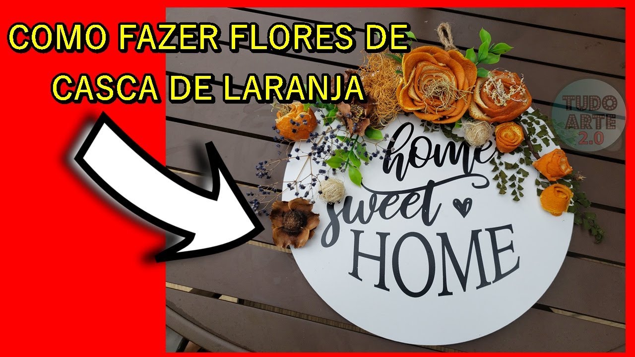 Como Fazer flor com Casca de Laranja