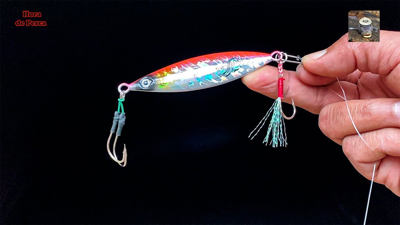 Configuraciones de nudos y anzuelos para pescar con jig. || Knots for