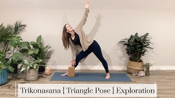 Trikonasana { Triangle Pose } Exploration/Clinic with Blocks